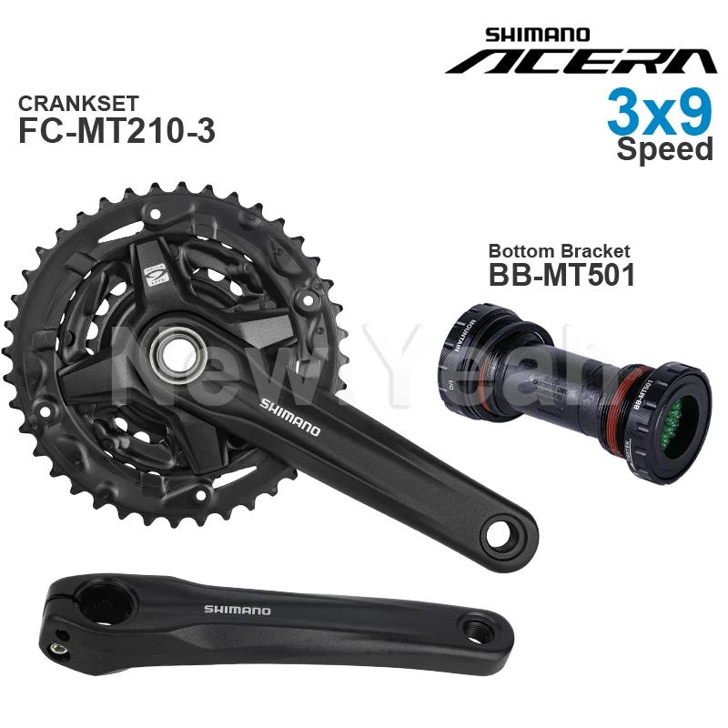 Groupe de transmission SHIMANO ACERA M3000 3x9 vitesses avec pédalier FC-MT210-3 et boîtier de pédal