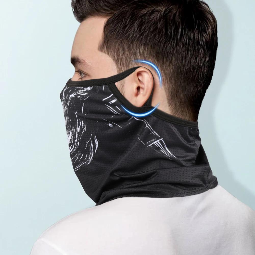 Bandana d'été tête de mort 3D pour hommes et femmes, écharpe triangle, cyclisme, randonnée, chasse,