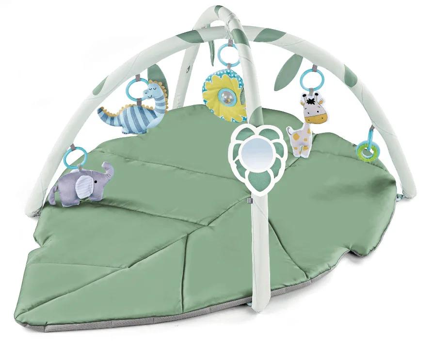 Tapis d'éveil pour bébé avec arche d'activités, coussin, livre en tissu et jouets suspendus