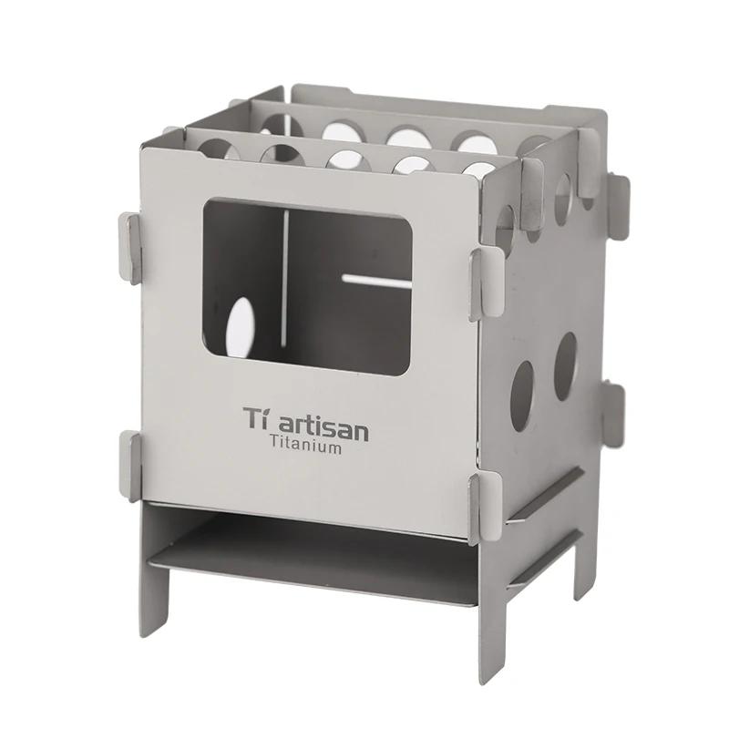 Tiartisan-Poêle à bois pliante en titane EDC, DCBurners, Ustensile de cuisine portable ultraléger, W