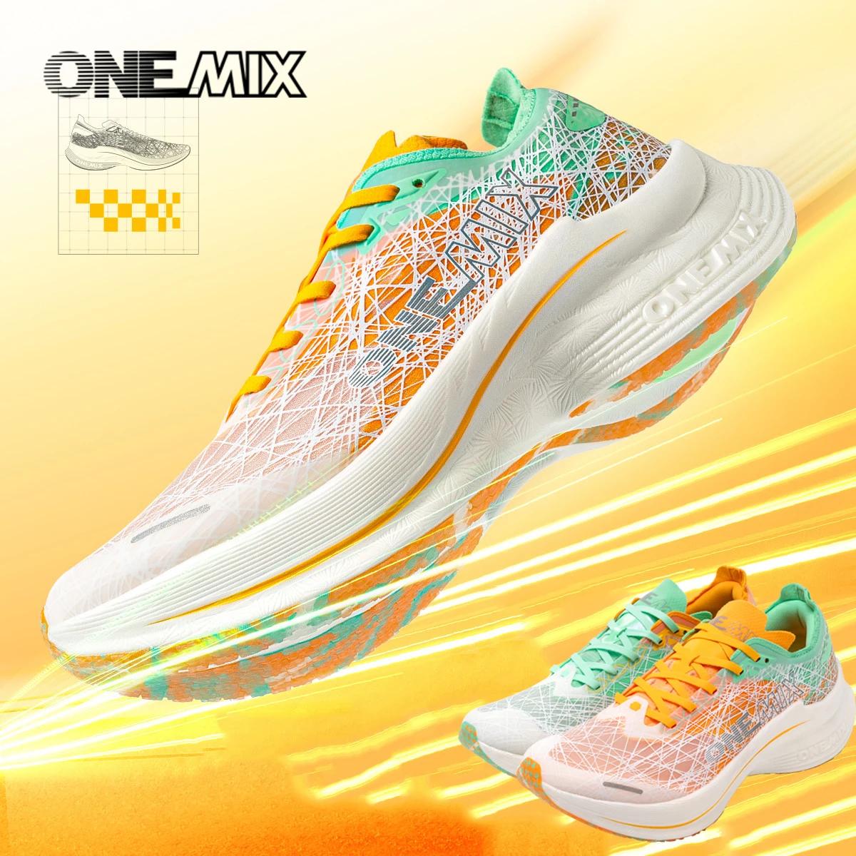 ONEMIX – chaussures de course à plaque de carbone pour hommes et femmes, baskets de sport ultra-légè
