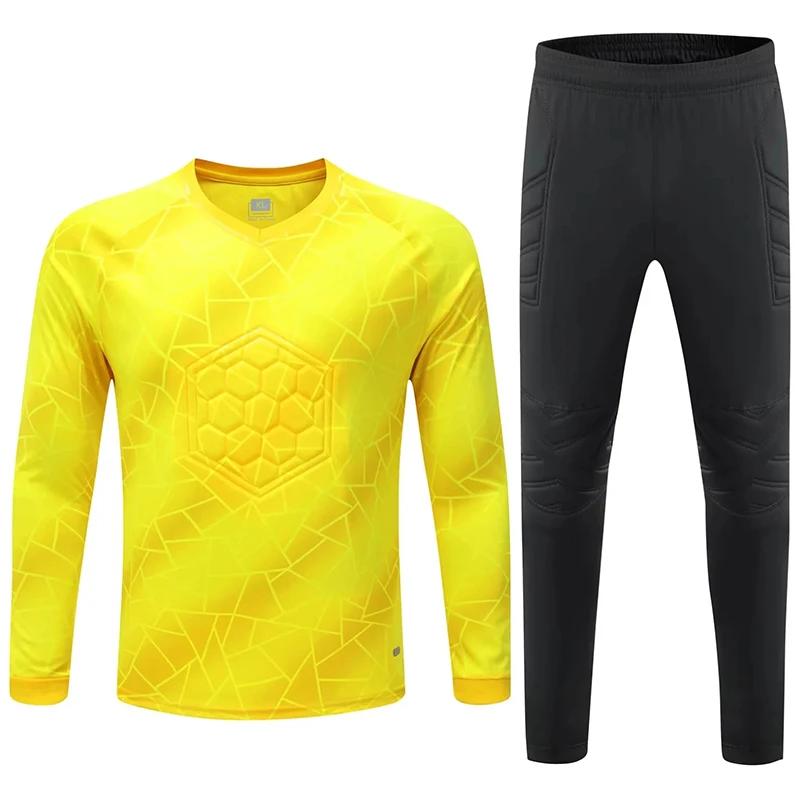 Uniforme de gardien de but de Football pour hommes et enfants, éponge de protection à manches longue
