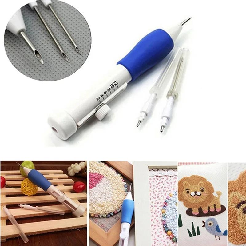 Kit d'aiguilles à poinçonner pour broderie, ensemble d'outils de couture, stylo à aiguille magique,