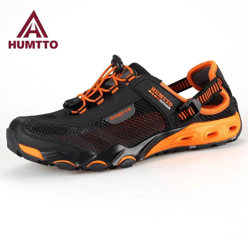 Chaussures de randonnée homme Humtto été - Baskets extérieur respirantes à séchage rapide pour trekking et plage