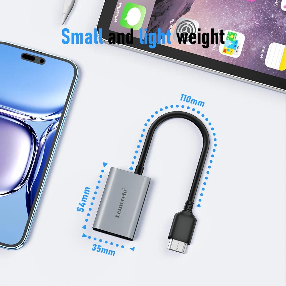 Lemorele Adaptateur HDMI vers TYPE-C 4K 60HZ USB-c Adaptateur vidéo portable pour XREAL Nreal Air Ro