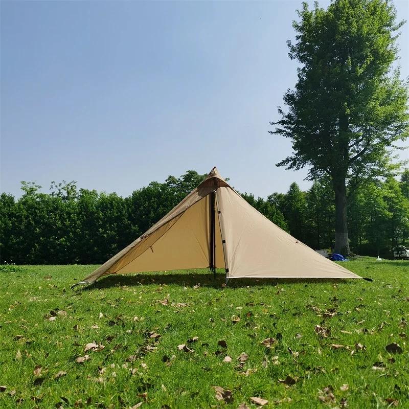 Tente de randonnée 1 personne ultralégère 4 saisons : abri pyramide étanche pour camping sac à dos