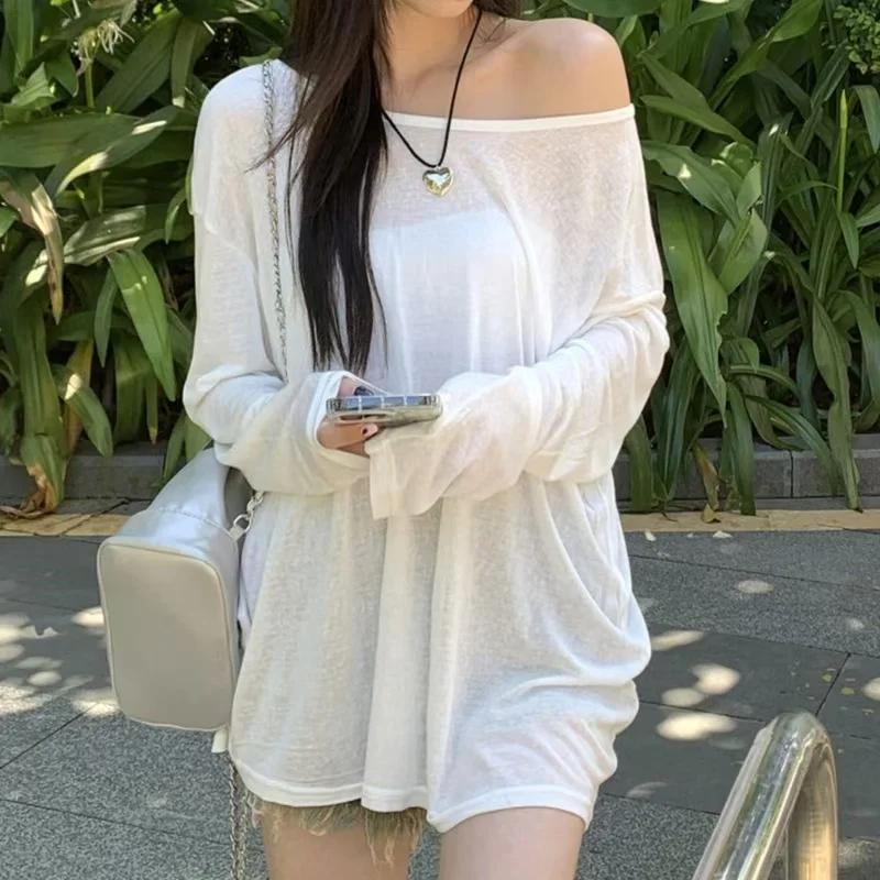 T-shirt ample et transparent sexy pour femme – Collection été 2026 – Chic et décontracté – Couleur u