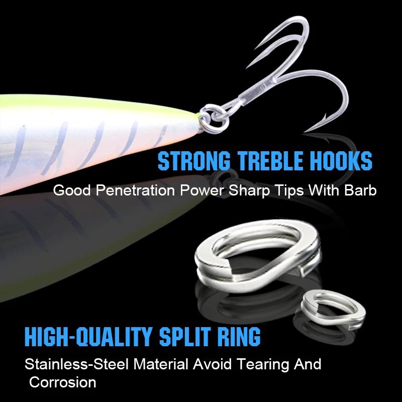 FJORD 90mm 31g Laser Miracle coulant vairon noir dur Triple crochet eau de mer eau salée SwimBait ar