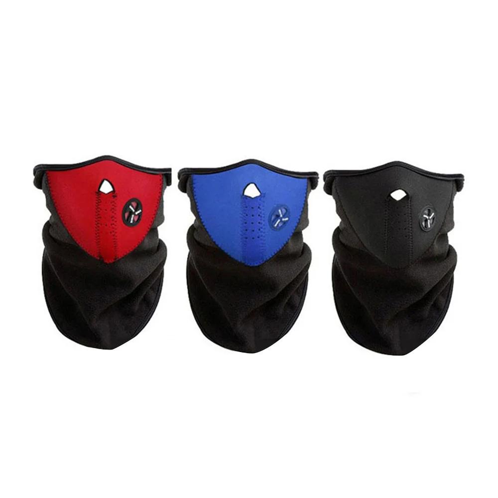 Masque de cyclisme en velours chaud d'hiver, écharpe de sport coupe-vent, couvre-chef, course en ple