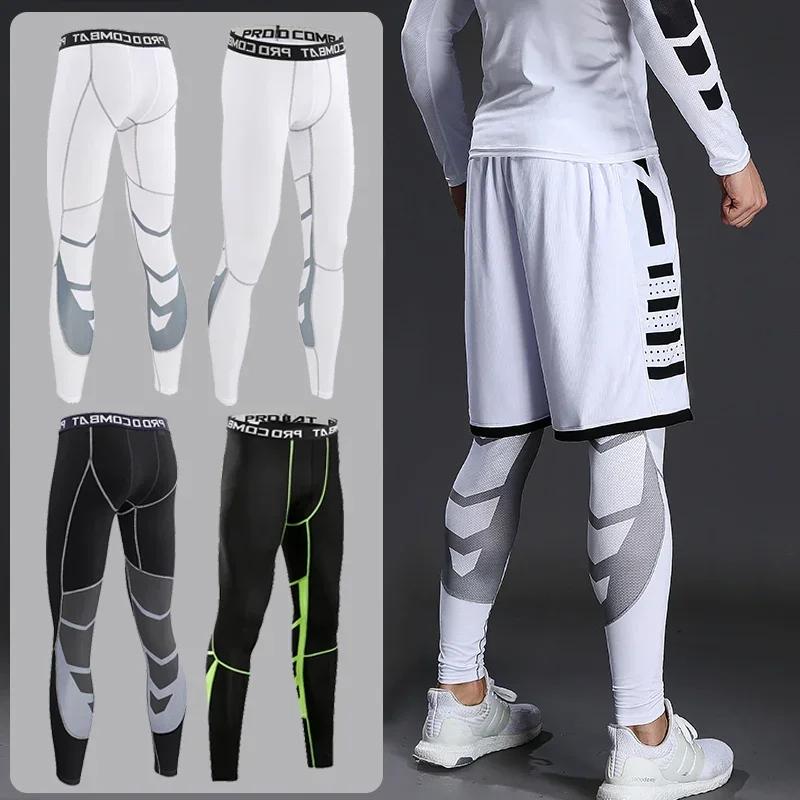 Pantalon compression lycra homme cyclisme course basket football fitness