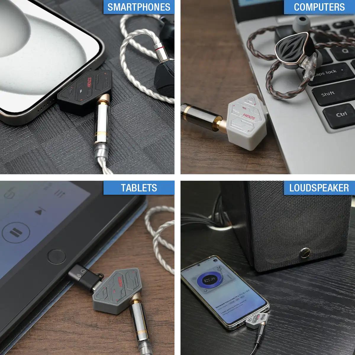 HIDIZS SD2 HiFi Audio DAC et amplificateur multi-usages Dongle DAC ES9270 128DSD décodage type-c à 3