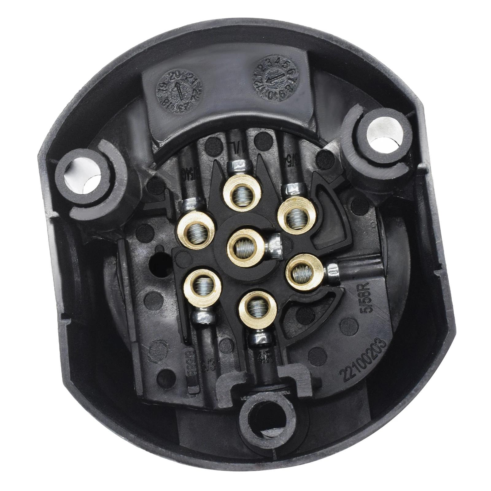 Prise de remorque européenne 7 broches 12V + adaptateur de connecteur électrique de barre de remorqu