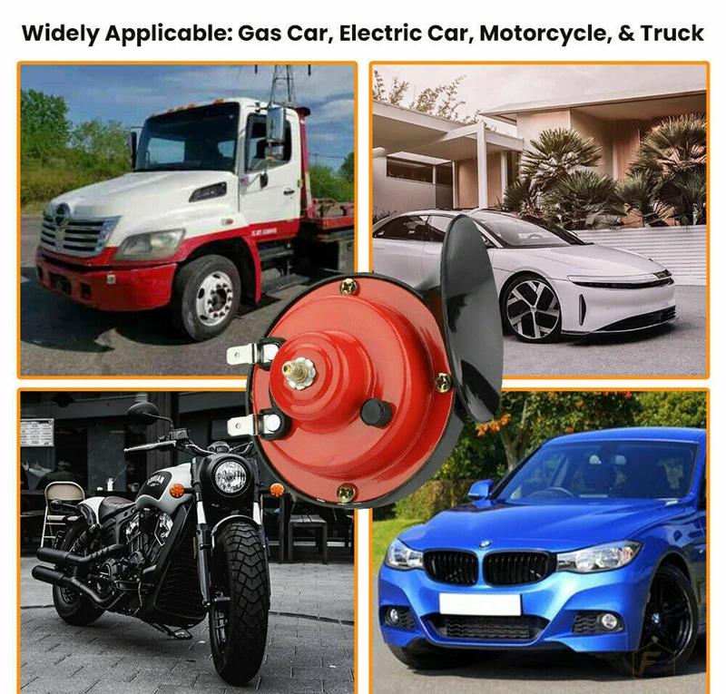 Klaxon d'air universel pour voiture, trompette 12V, 300db, klaxon de moto pour camions, klaxon de vé