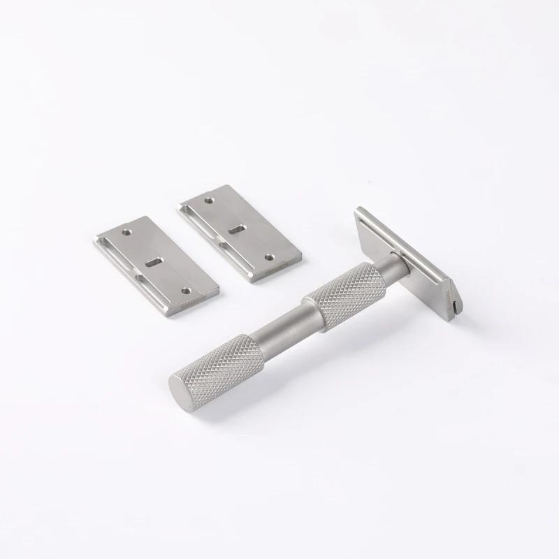 Rasoir de sécurité YAQI Aileron GEM Blade - Rasoir de rasage traditionnel avec 3 lames pour une coup
