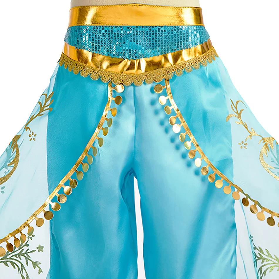 Robe de princesse arabe pour enfants, Costume d'halloween Jasmine pour filles, déguisement de fête d