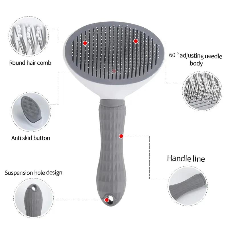 Peigne autonettoyant pour animaux de compagnie, brosse pour chat, épilation pour animaux de compagni