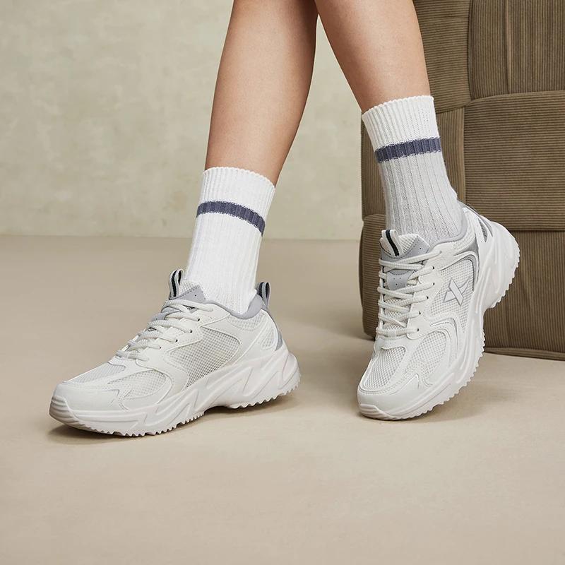 Chaussures femmes Xtep décontractées été - Baskets trekking vintage stabilité résistance usure