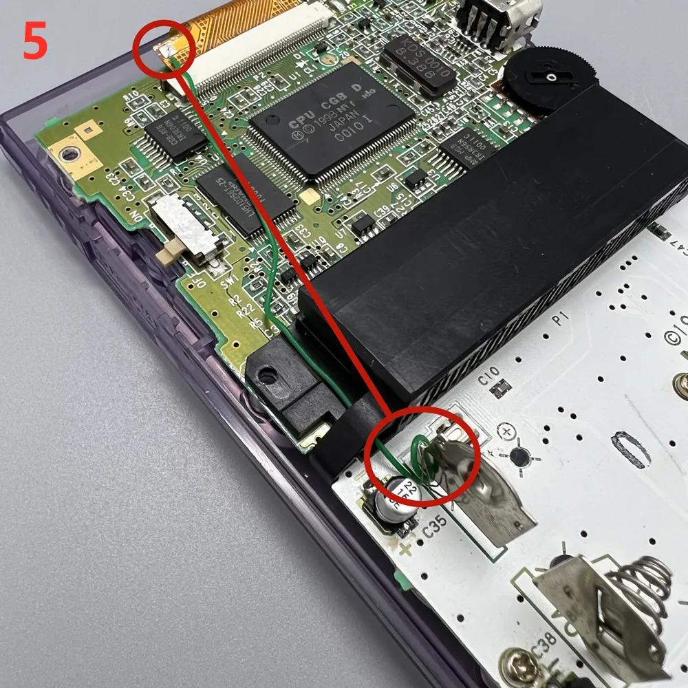Taille originale nouvel écran LCD haute luminosité 2.45 "pour Nintendo Gameboy couleur GBC LCD. Pas