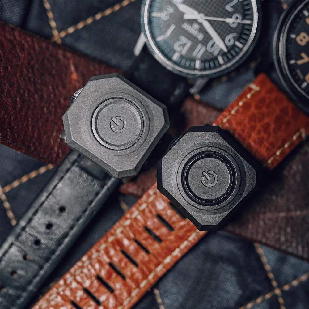 MecArmy CPLU bracelet de montre titane/aluminium lumière LED Max 300 lumens USB-C lanternes torche E