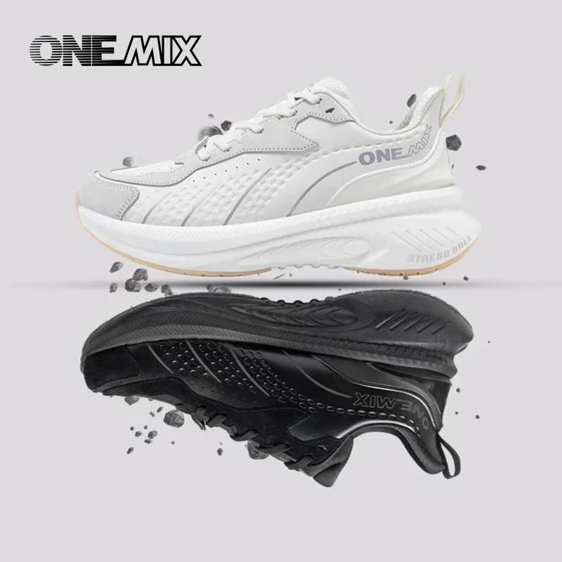 ONEMIX 2025 hiver formation chaussures de course pour hommes chaussures de Sport en cuir chaud résis
