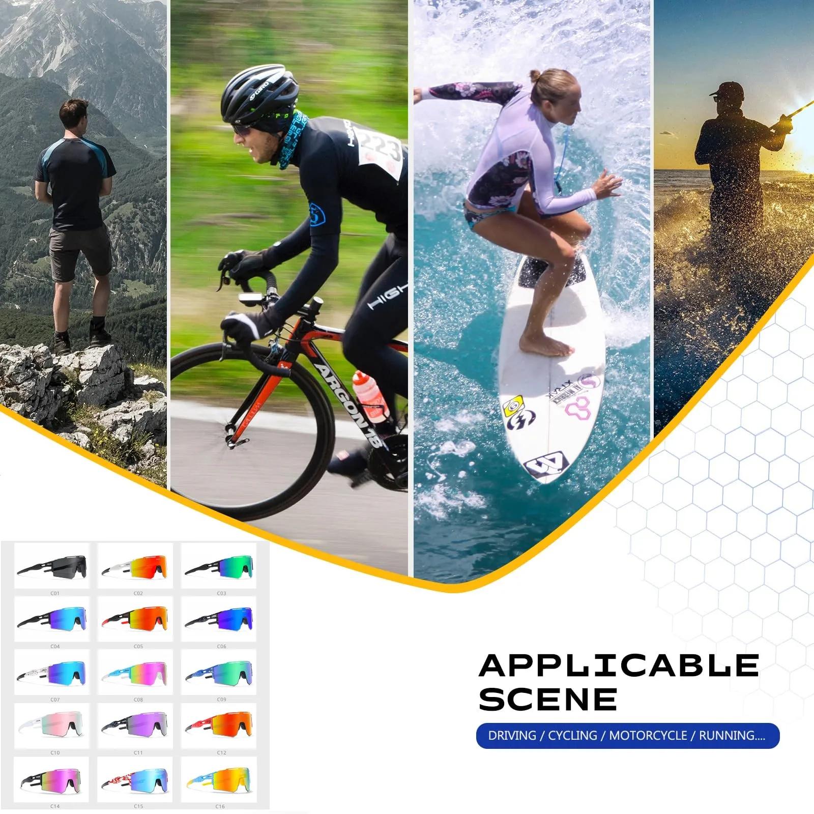 Lunettes de soleil polarisées pour hommes et femmes, lunettes de soleil de baseball et de softball p
