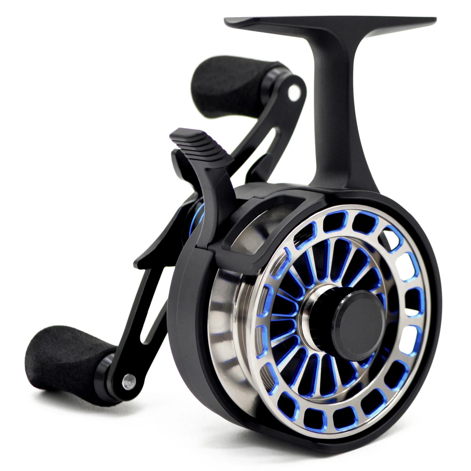 CAMEKOON moulinet de pêche sur glace bobine en aluminium 3.2:1 haute vitesse hiver bobine d'eau dure