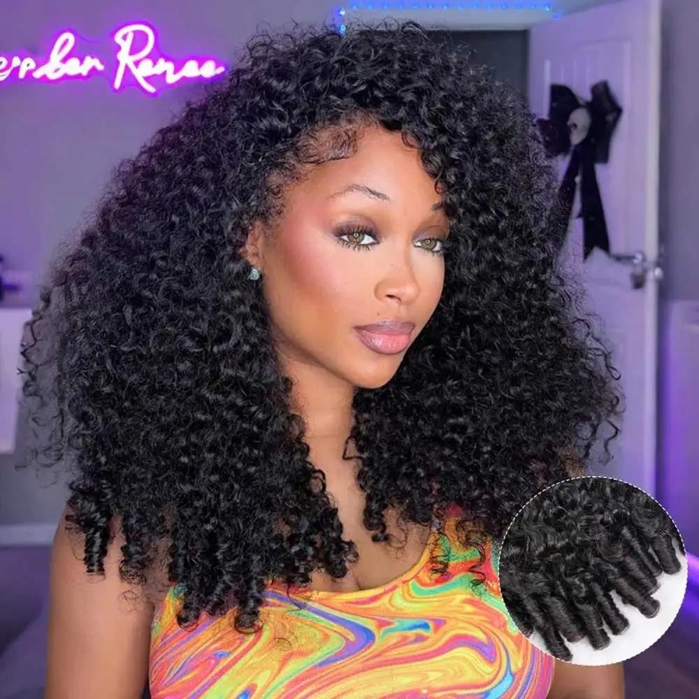 250% densité birman bouclés perruque de cheveux humains 13x4 HD Transparent dentelle frontale perruq