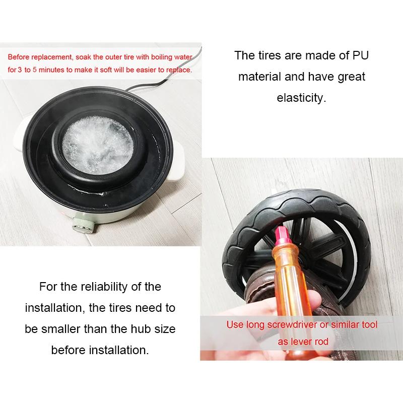 Pneu de roue de Buggy pour poussette Uppababy Vista V1 V2, couvercle de pneu avant ou arrière en PU