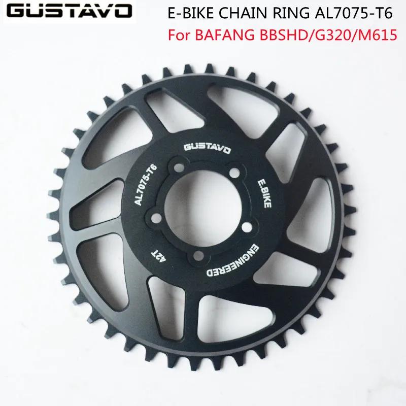 GUSTAVO e-bike chaîne 42T pour BAFANG BBS01 BBS02 BBSHD M625 haute qualité en alliage d'aluminium ac