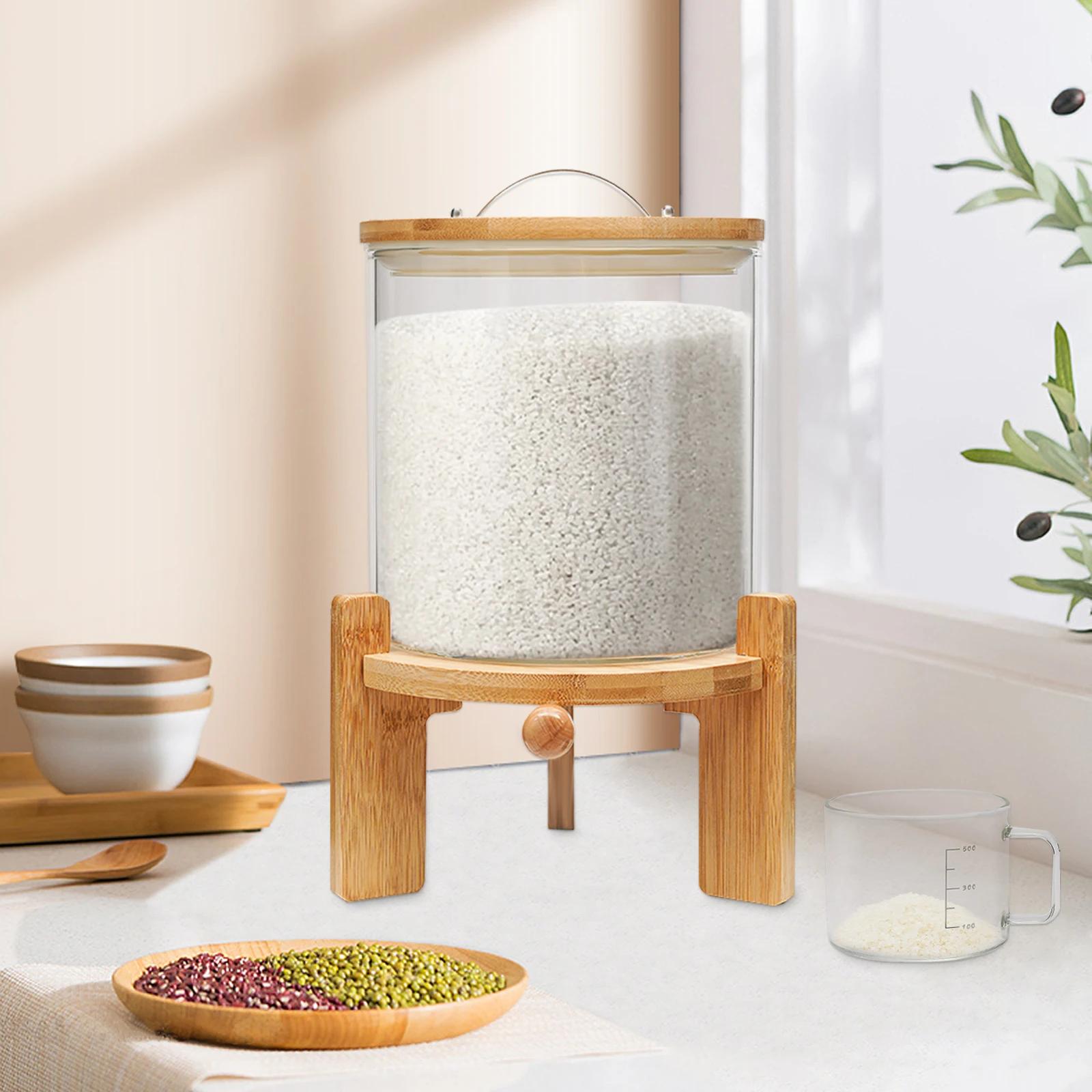 Récipient hermétique de stockage des aliments avec couvercle, kit de distributeur de maïs, haricots,