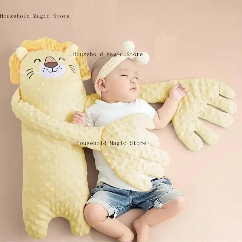 Dessin animé bébé aide au sommeil apaisant main oreiller pacifier poupée main avec télécommande pour
