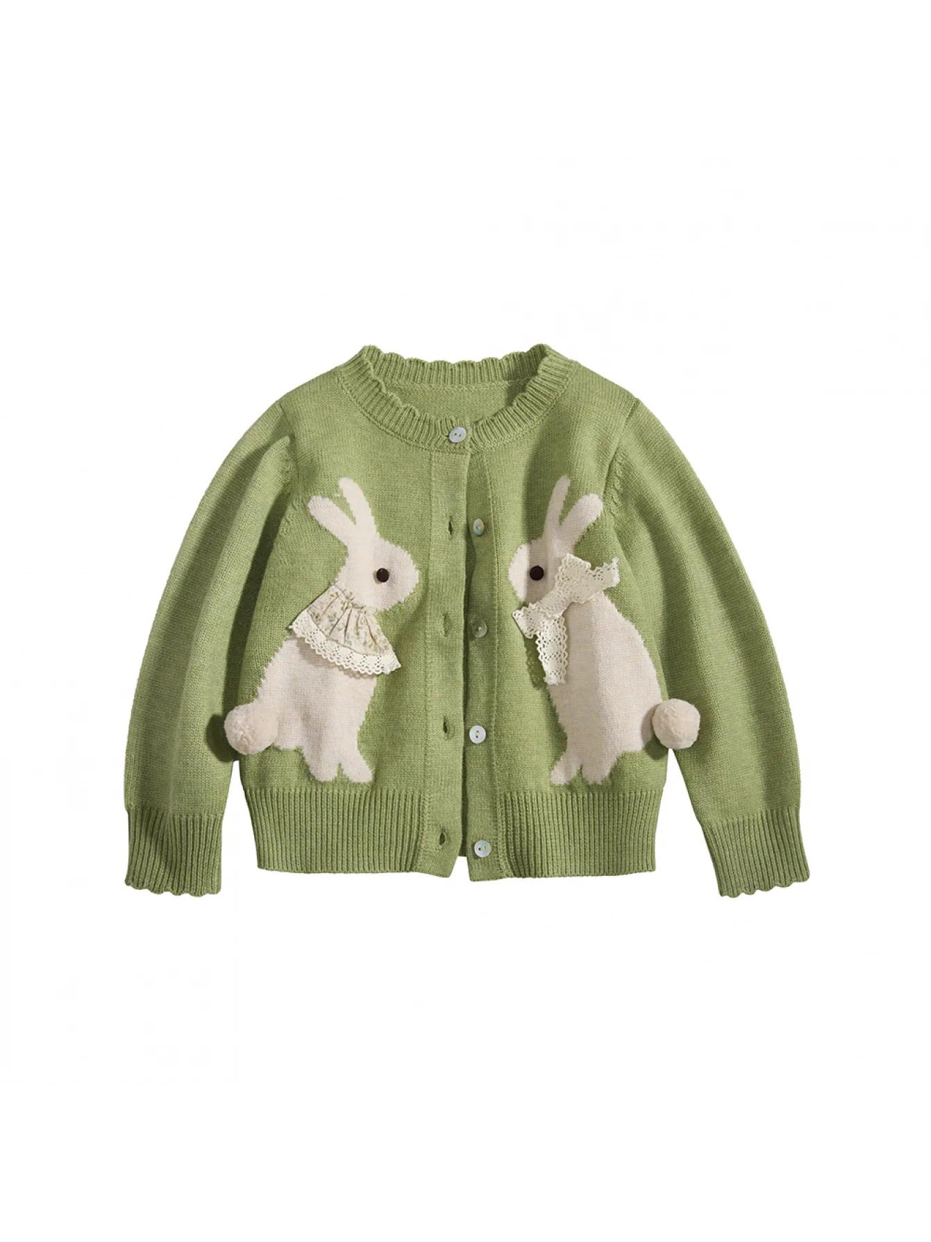 Veste Cardigan tricotée en Jacquard pour filles, vêtements d'automne pour enfants, Cardigan tricoté