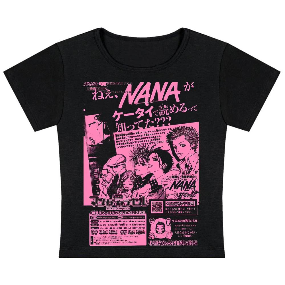 Y2k Nana Osaki graphique t-shirts décontracté Harajuku Streetwear vêtements japonais mode Rock Punk