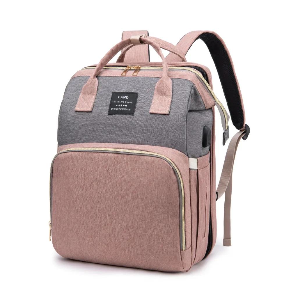 Sac à langer léger et portable avec lit pliant intégré, grande capacité, sac de voyage pour maman, s