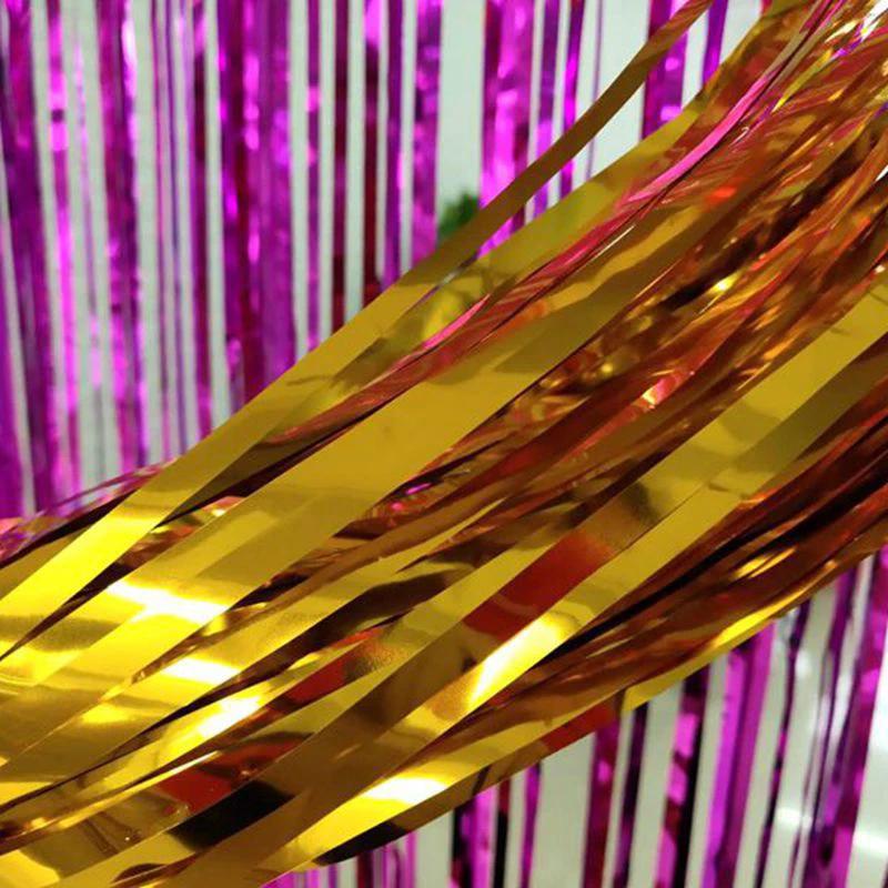 Rideau mural à franges en aluminium, 2/3M, décoration de fête de mariage, à paillettes, pour enterre