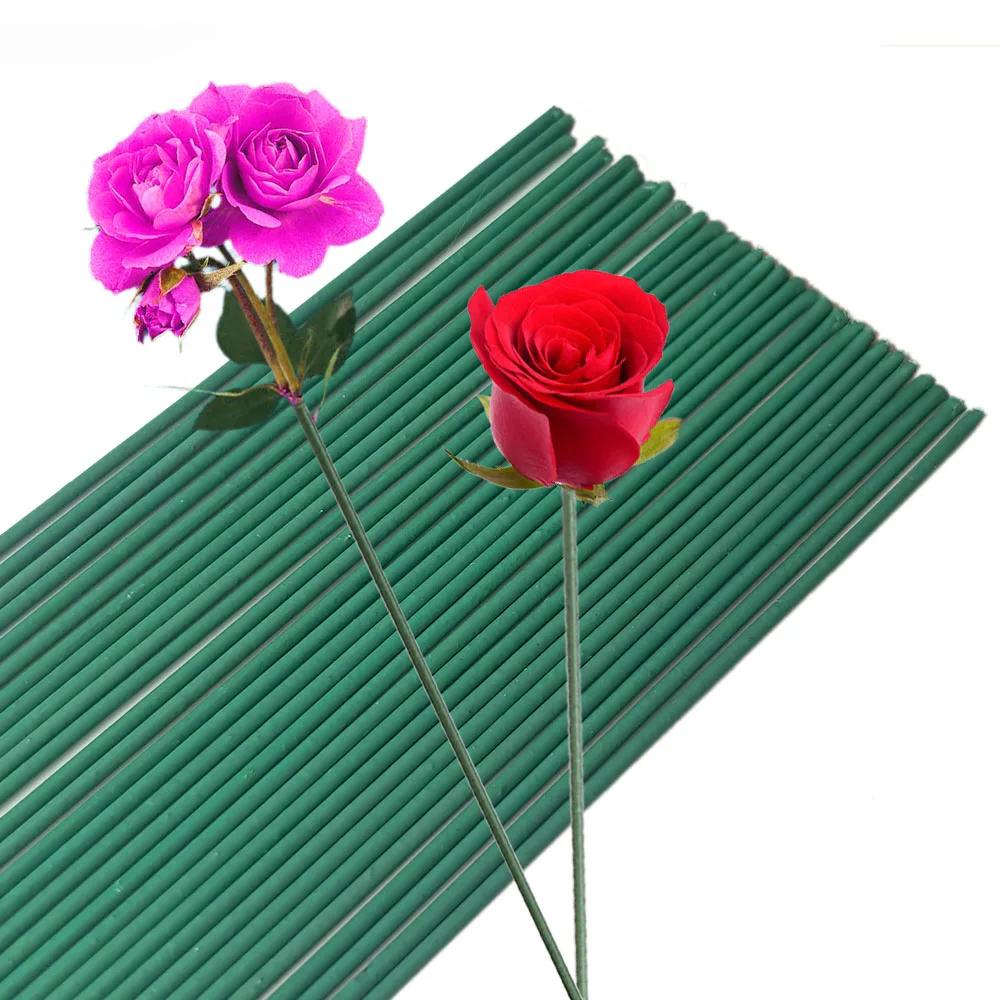 Tige de fleur verte foncée artificielle 40cm, 10/20/30 pièces, matériel Floral, accessoires de tige