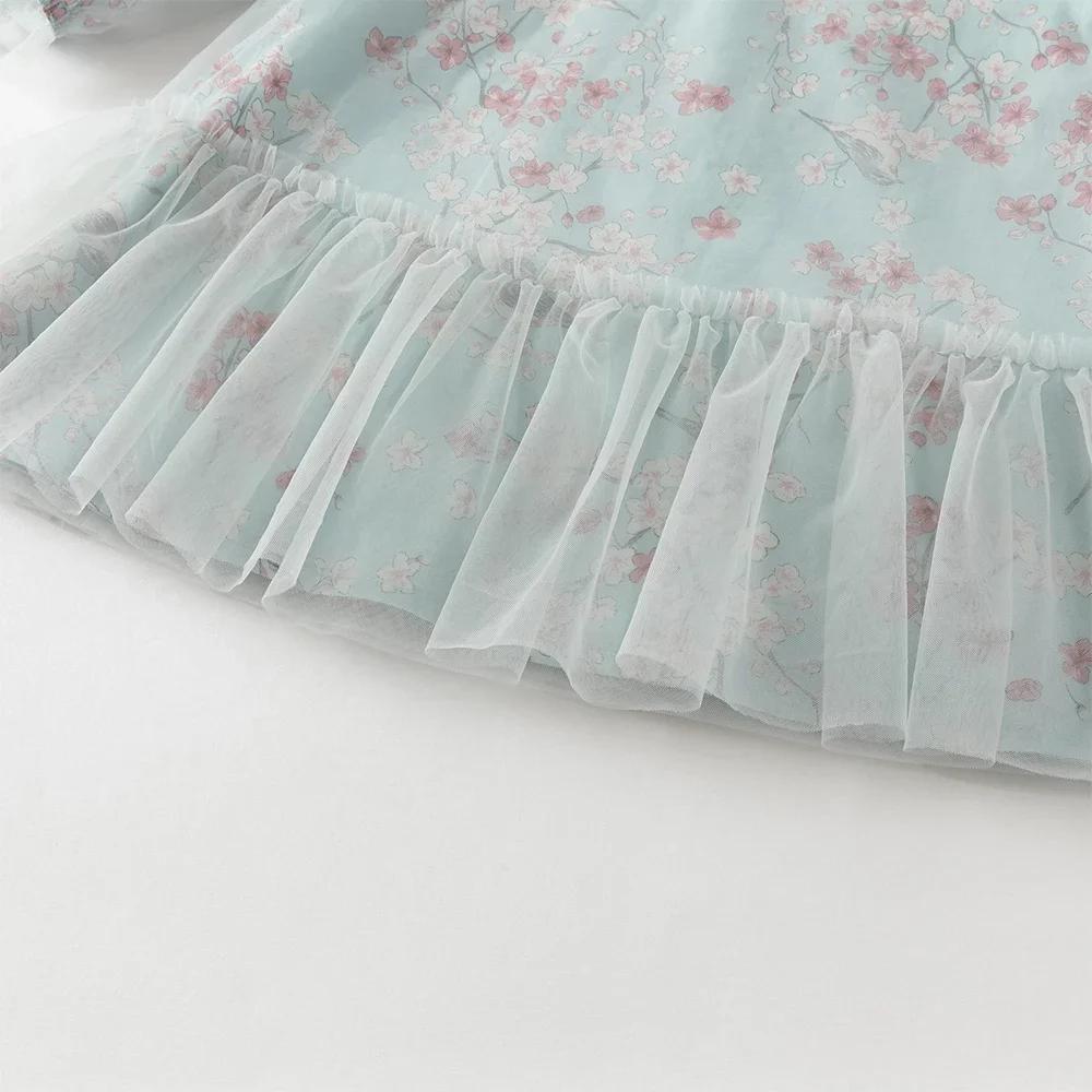 Dave Bella automne filles bébé princesse robe charme mignon maille imprimé fleuri fête en plein air