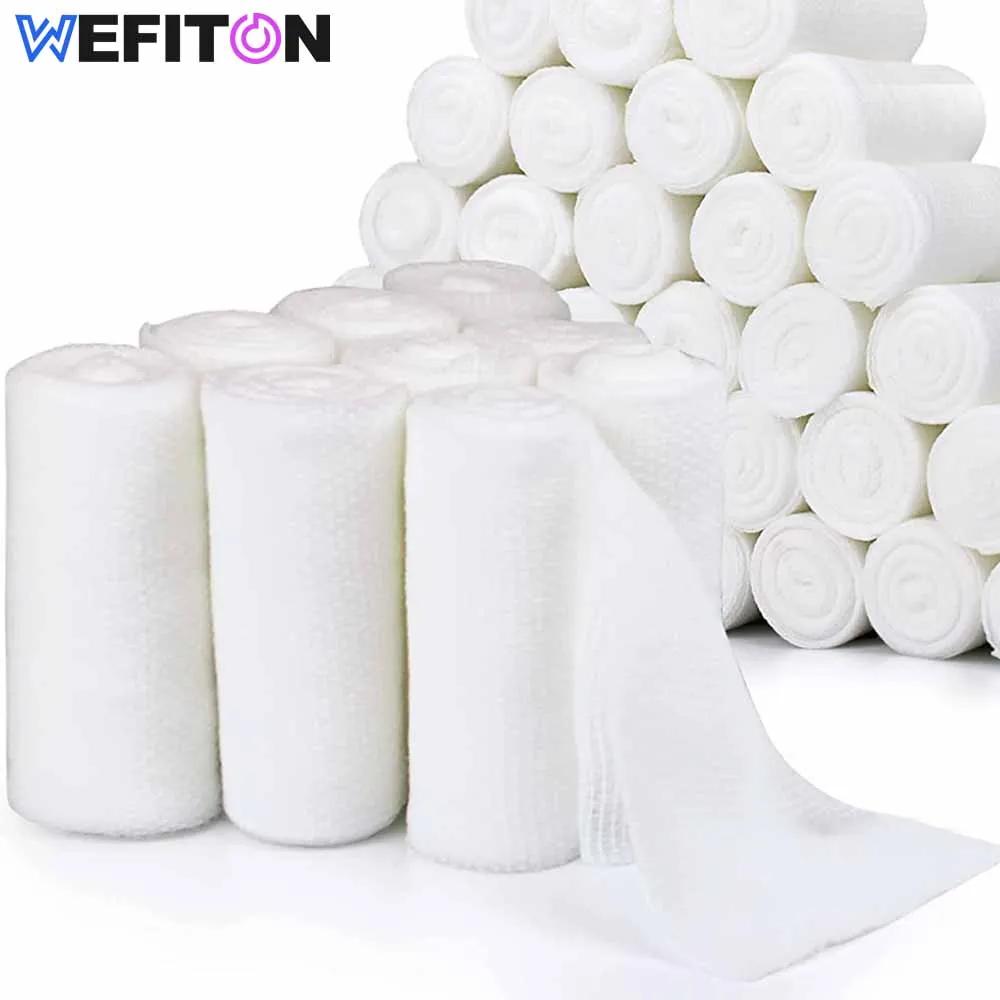 4 rouleaux de gaze de qualité supérieure, bandages de gaze tissés super doux et extensibles pour le