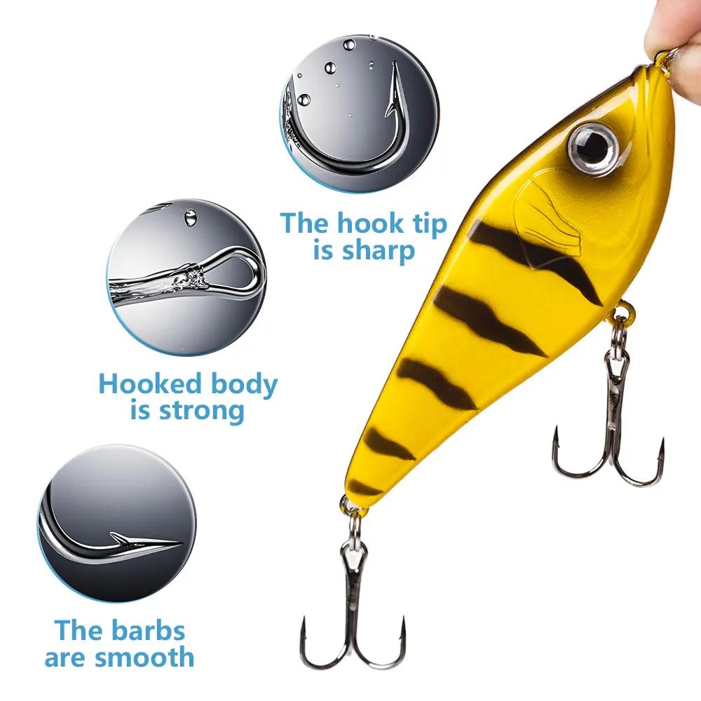 Leurre de pêche Jerkbait Musky 80mm/15.5g pour brochet, Jerk VIB, leurres Musky à coulée lente, wobb