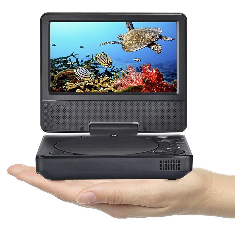Mini lecteur DVD portable 9,5 pouces avec écran 7 pouces, lecteur DVD CD HD, cadeau éducatif pour ét