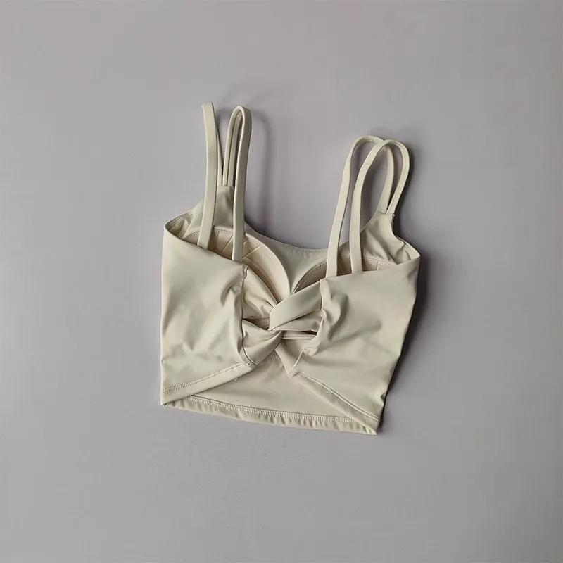 Femmes soutiens-gorge de Sport haut de Fitness lingerie Sexy Push Up coussin fixe soutien-gorge de Y