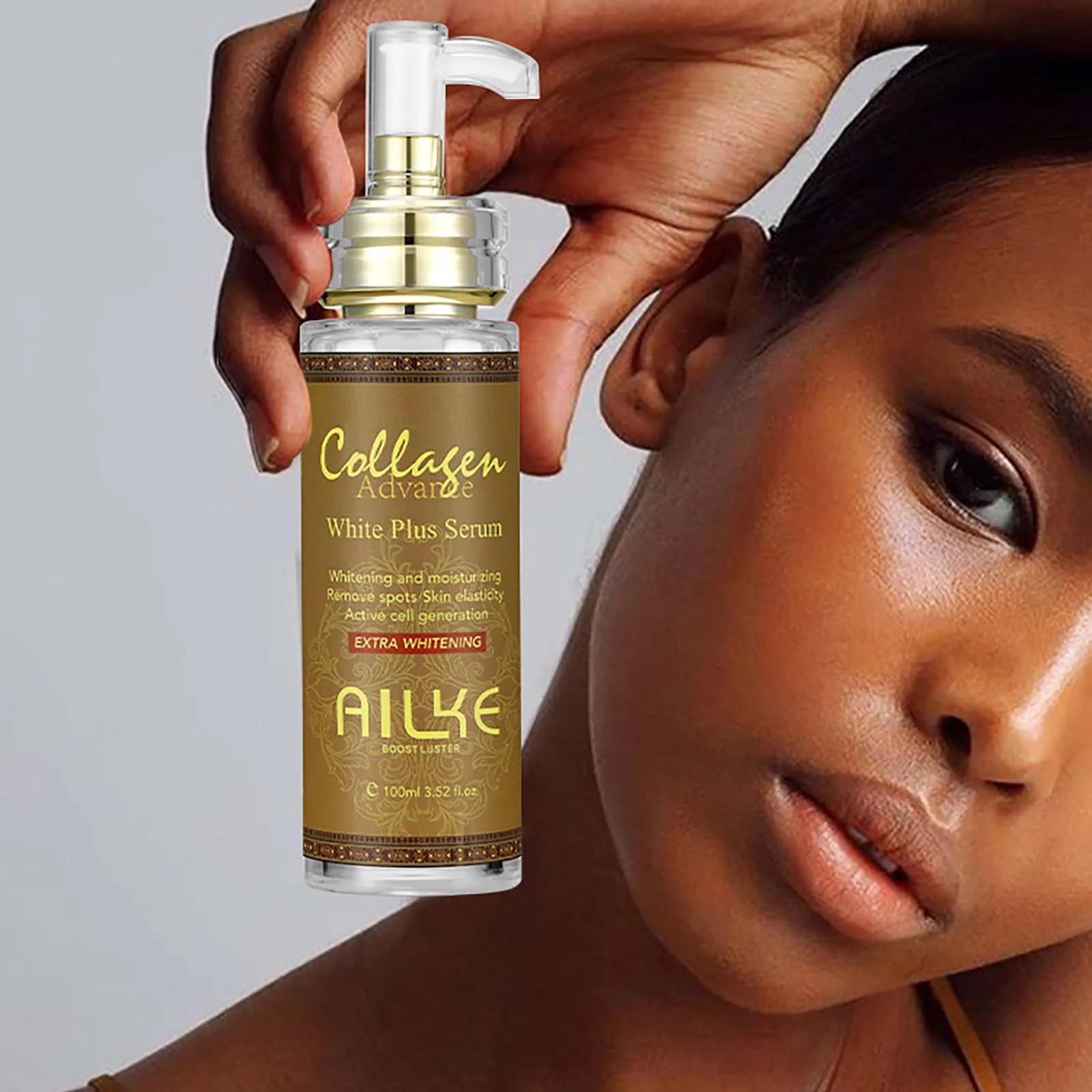 AILKE Sérum visage blanchissant la peau, réduit les taches, hydratant, même le teint, avec collagène