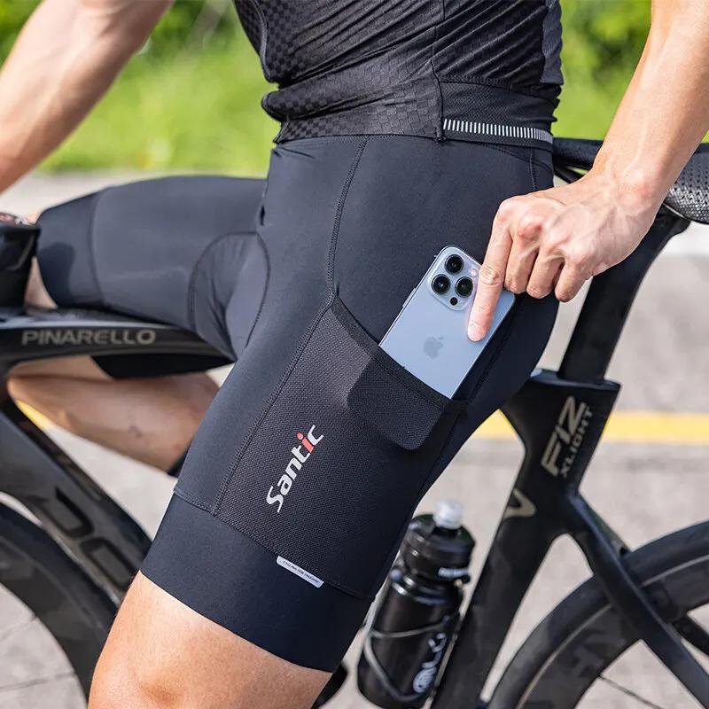 Santic short de cyclisme homme 4D rembourré short de vélo vtt short d'équitation vêtements de vélo a