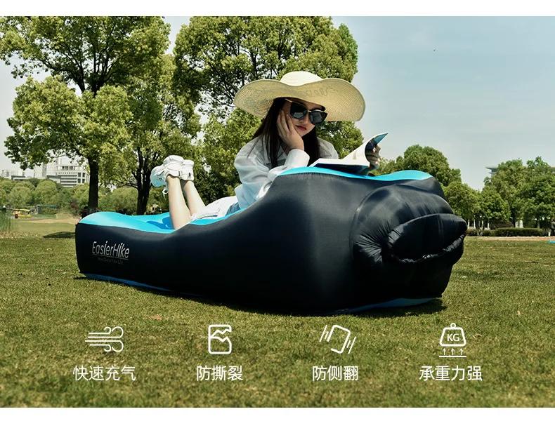 Polymères de Camping Gonflables à Double Couche Épais, Coussin d'Air Portable, Canapé-Lit Paresseux,