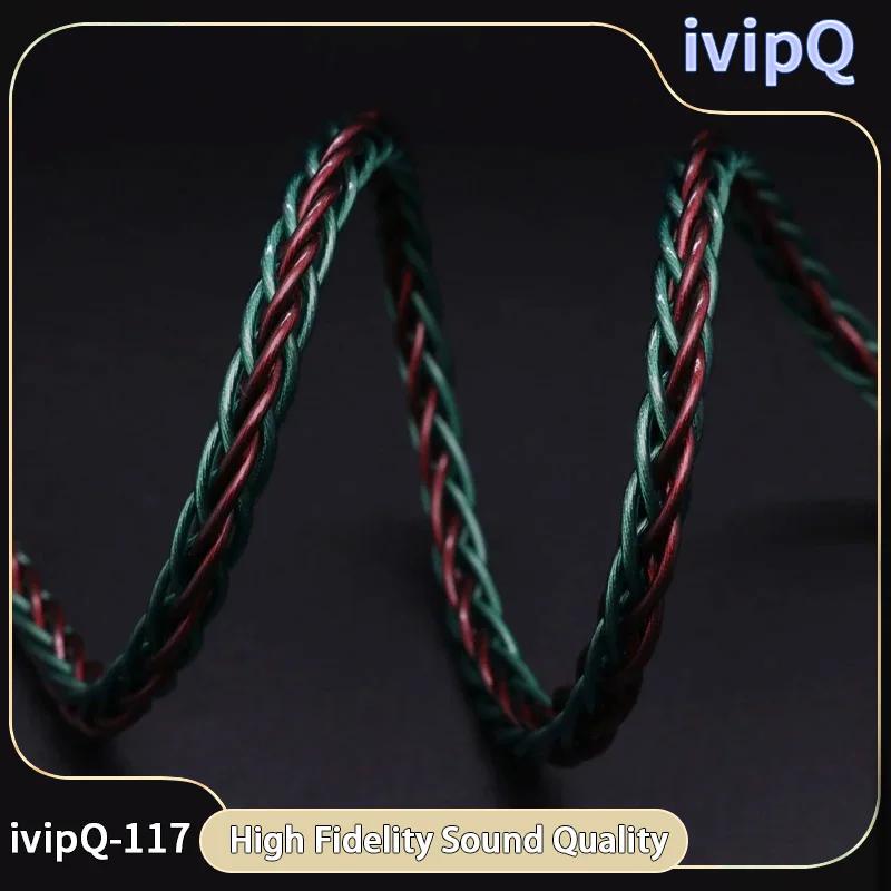 IvipQ-117 8 Core ODavid et 7N OCC Mix Écouteurs haut de gamme Câble de mise à niveau avec prises mod