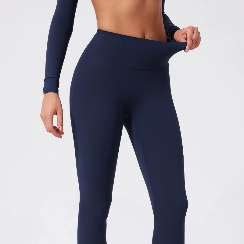 Leggings de sport Hearuisavy femme taille haute séchage rapide effet push-up pour course yoga
