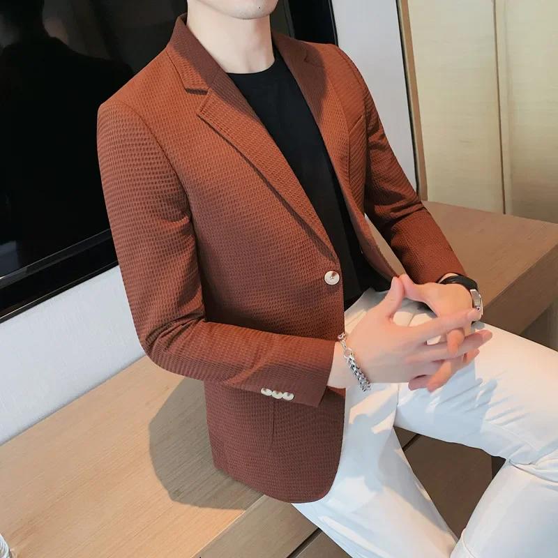 Veste à Deux lèvent pour Homme, Coupe Cintrée, Style Business Décontracté, Zone Me, Smoking de Bal F