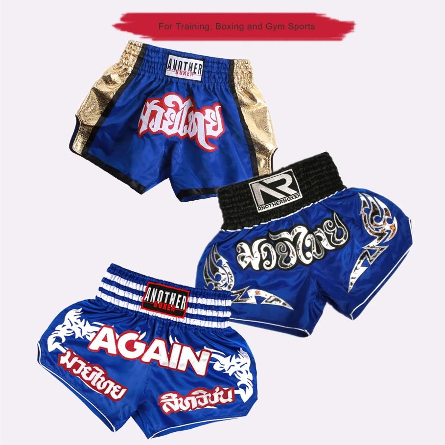 Short de combat de boxe pour hommes et femmes, short MMA Muay Thai de couleur Patchwork, vêtements d