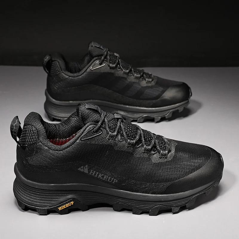 HIKEUP-Chaussures de Course Antidérapantes pour Homme et Femme, Baskets de Randonnée, de Camping, de