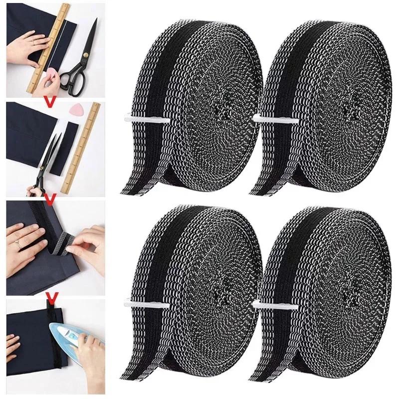 1/2/3/5M pantalon bord raccourci auto-adhésif pantalon bouche pâte fer-sur ourlet bande pantalon tis